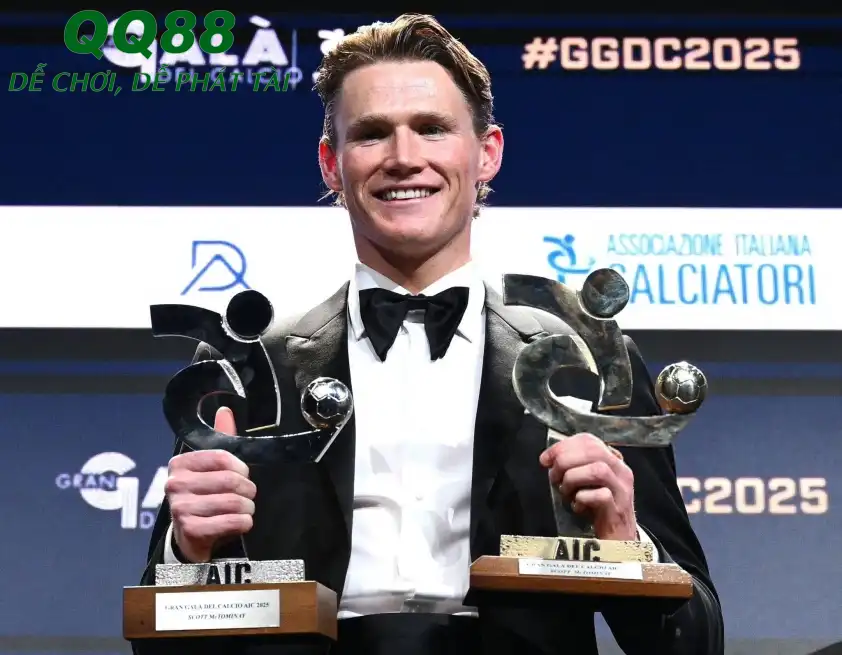 Sau một mùa giải thành công cùng Napoli, McTominay đã nhận được hai giải thưởng cá nhân danh giá. (Ảnh: Goal) Sau một mùa giải thành công cùng Napoli, McTominay đã nhận được hai giải thưởng cá nhân danh giá. (Ảnh: Goal)